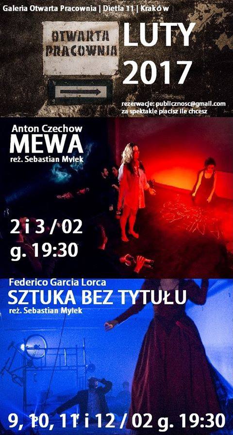 Otwarta Pracownia zaprasza na spektakle teatralne w reżyserii Sebastiana Myłka
