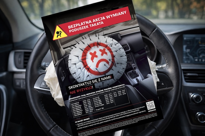 Groźne poduszki powietrzne. Producenci apelują do kierowców o pilne sprawdzenie samochodów