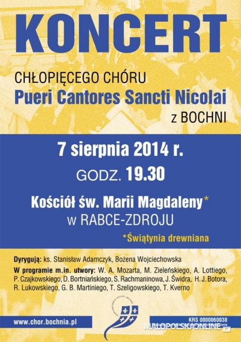 Koncert chłopięcego chóru w rabczańskim Muzeum