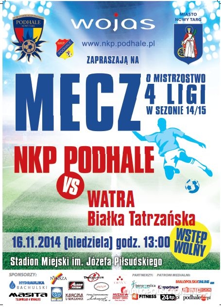 Mecz o mistrzostwo IV ligi pomiędzy Podhale Nowy Targ - Watra Białka Tatrzańska