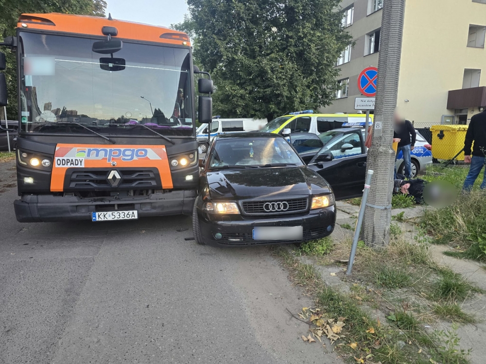 Policjant w drodze do służby zatrzymał pseudograficiarza. W aucie znaleziono narkotyki i niebezpieczne przedmioty