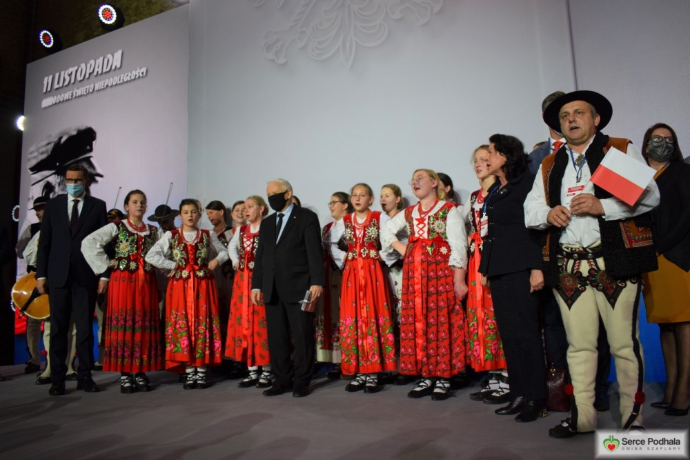 Góralski śpiew Skrzypnianek na obchodach Dnia Niepodległości w Krakowie (zdjęcia)