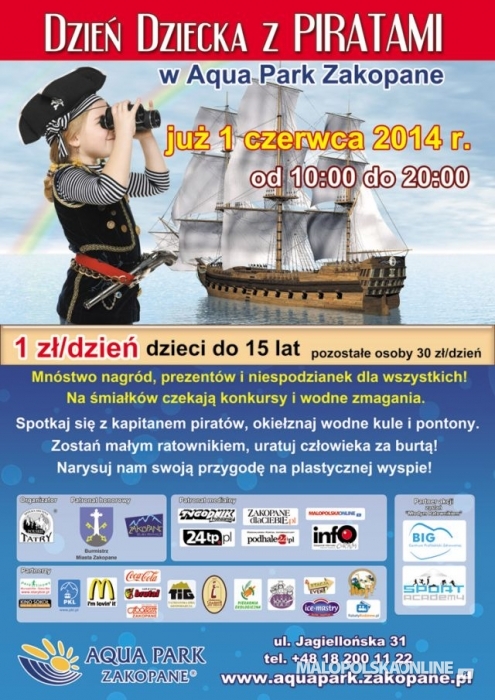 Wielkie świętowanie Dnia Dziecka z piratami w Aqua Parku Zakopane”
