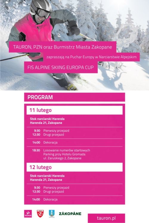 Puchar Europy w Narciarstwie Alpejskim już w ten weekend na Harendzie