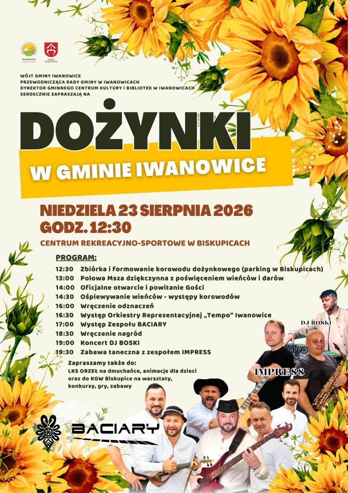 Dożynki Gminy Iwanowice - święto plonów z zespołem Baciary