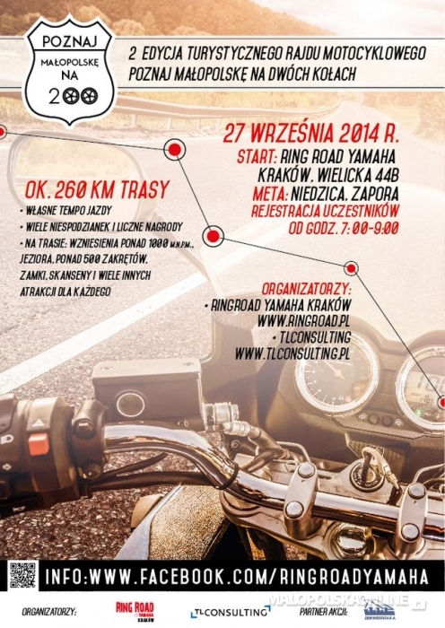 II edycja Turystycznego Rajdu Motocyklowego - Poznaj Małopolską na dwóch kołach
