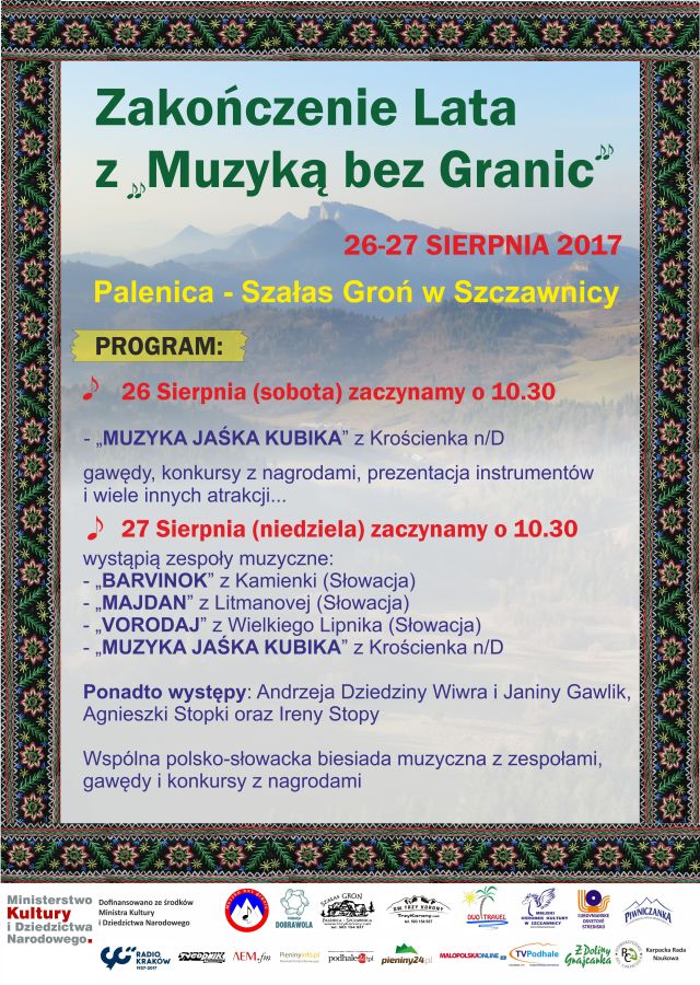 „Muzyka bez Granic” - zakończenie lata na Palenicy