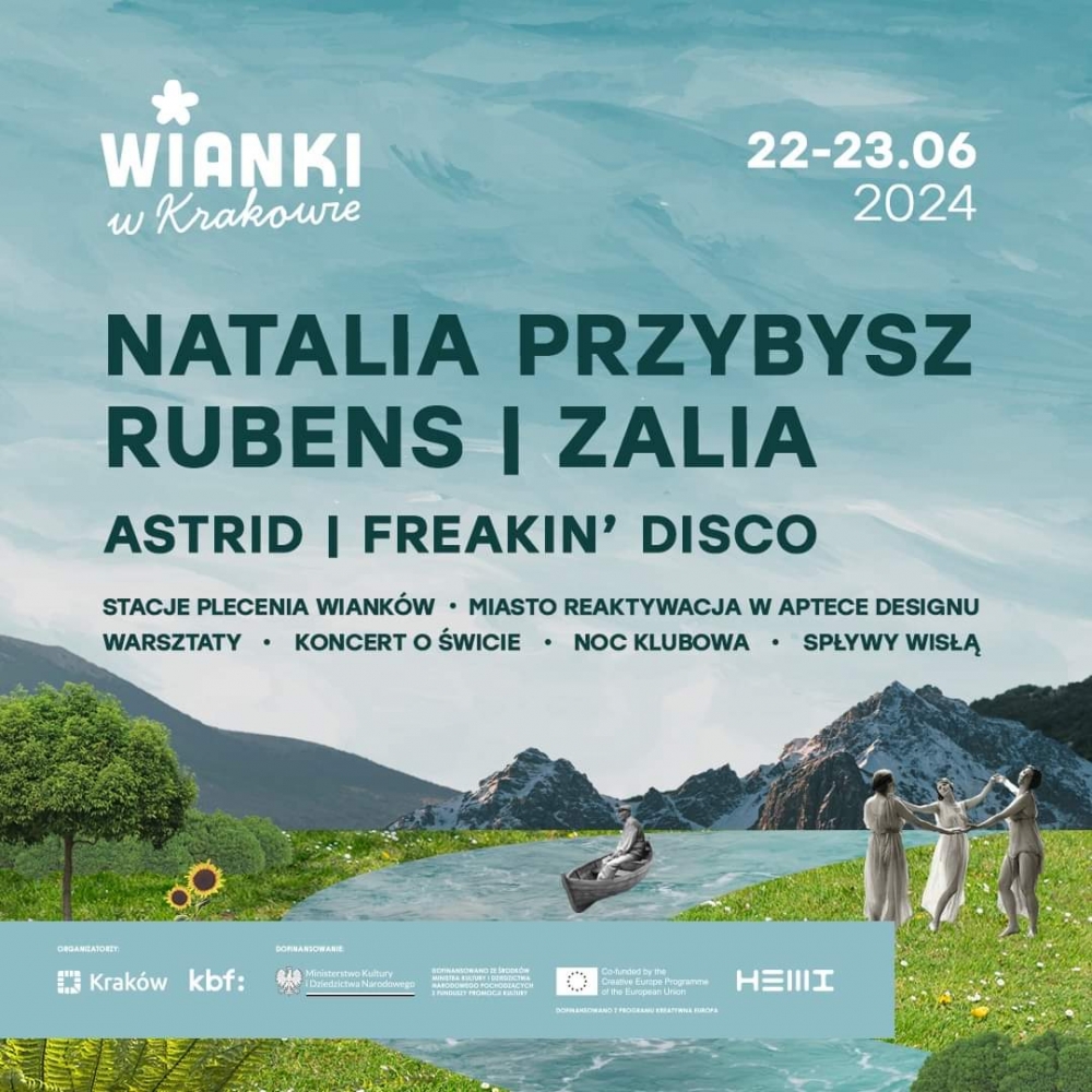 Natalia Przybysz, Rubens, Zalia, Freakin' Disco i Astrid - Wianki w Krakowie 2024