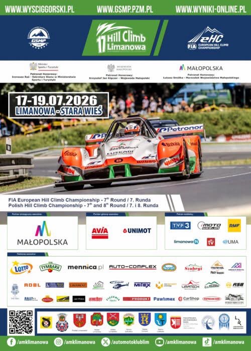 Hill Climb Limanowa - najlepsi kierowcy górscy wracają do Małopolski