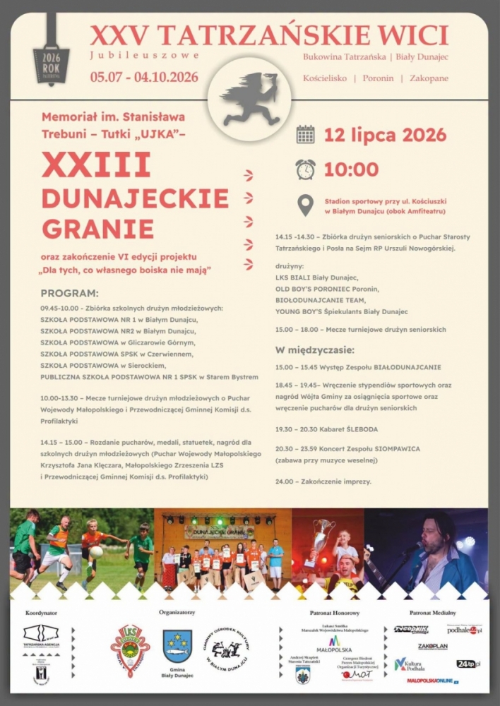 XXIII Dunajeckie Granie już jutro. Sport, muzyka i dobra zabawa w Białym Dunajcu