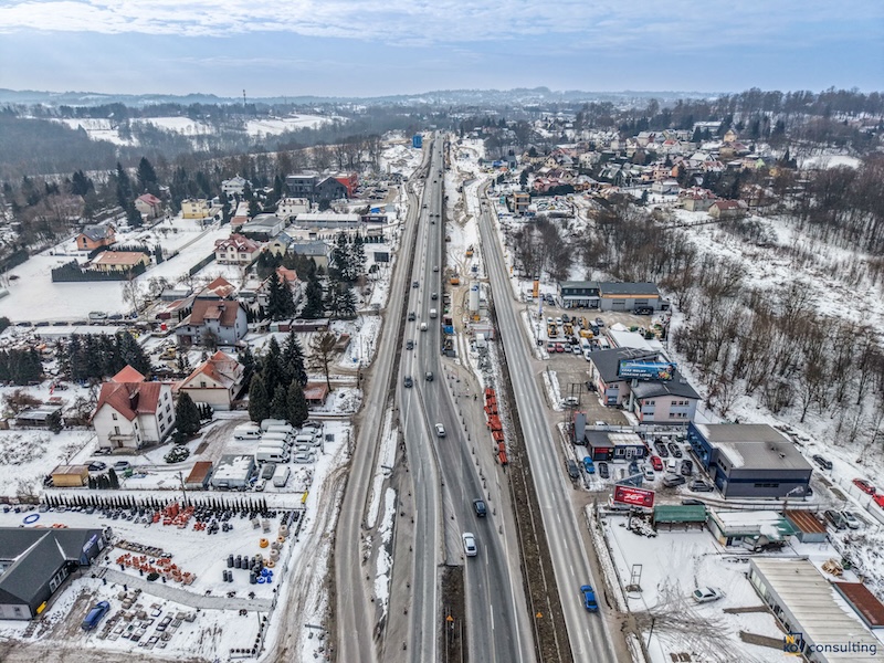 Wieczorne i nocne zwężenie zakopianki w Libertowie