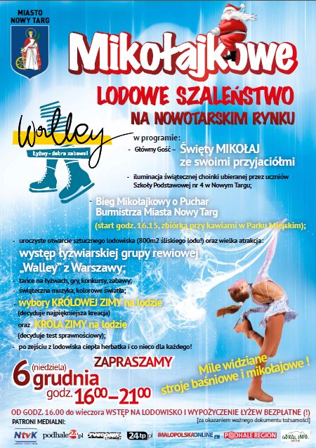 Mikołajkowe Lodowe Szaleństwo na nowotarskim Rynku