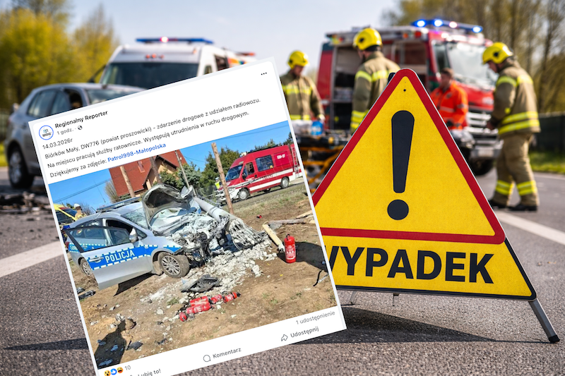Wypadek radiowozu