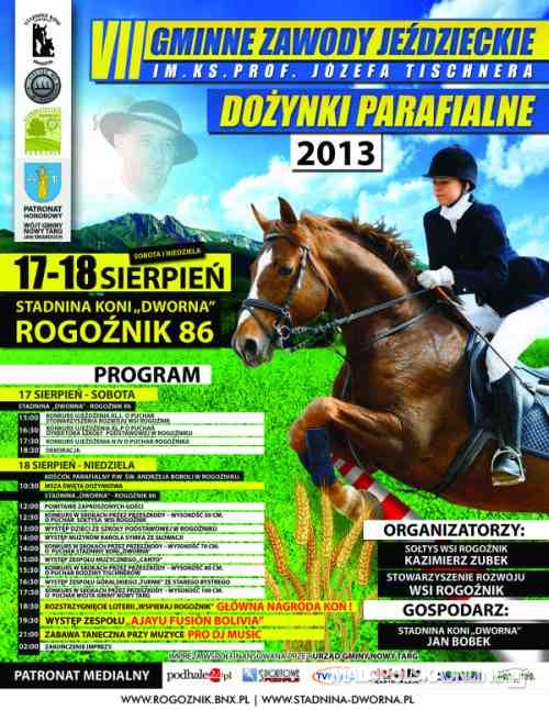 Dożynki parafialne oraz VII Gminne Zawody Jeździeckie im. Ks. Prof. Józefa Tischnera