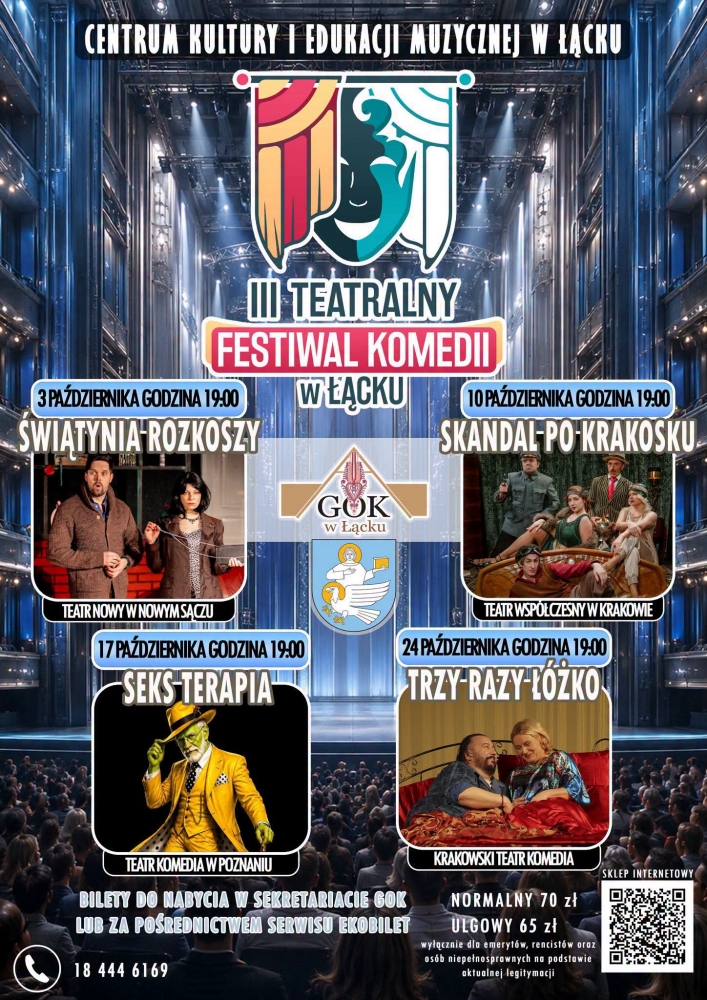 III Teatralny Festiwal Komedii w Łącku. Cztery październikowe wieczory pełne śmiechu